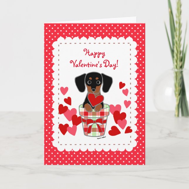 Cartes Pour Fêtes Annuelles Bande dessinée de Valentine de teckel (Devant)