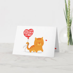 Cartes Pour Fêtes Annuelles Bande dessinée mignonne de chat de Kitty d'humour