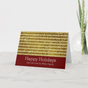 Cartes Pour Fêtes Annuelles Bandes de Parties scintillant d'or