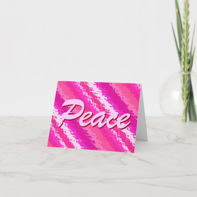 Cartes Pour Fêtes Annuelles Bandes de verre - teintes roses profondes (Devant)