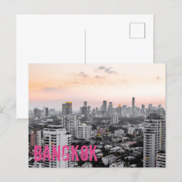 Cartes Pour Fêtes Annuelles Bangkok sukhumvit skyline coucher de soleil cadeau