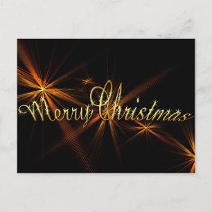 Cartes Pour Fêtes Annuelles Bannière de Noël Joyeuse sur Noir - Fête