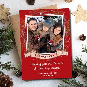 Cartes Pour Fêtes Annuelles Bannière du nom de la photo Sparkel Christmas