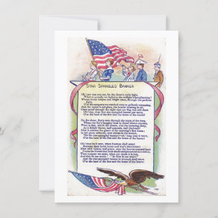 Cartes Pour Fêtes Annuelles Bannière épangée de l'étoile patriotique américain