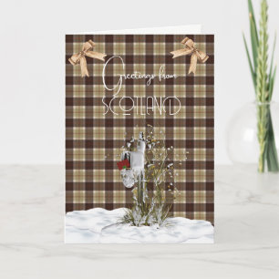 Cartes Pour Fêtes Annuelles Bannockbane Tartan salue l'Écosse