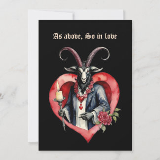 Cartes Pour Fêtes Annuelles Baphomet Gothique Saint-Valentin Comme Ci-Dessus