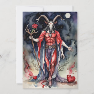 Cartes Pour Fêtes Annuelles Baphomet Gothique Saint-Valentin Tous les Royaumes