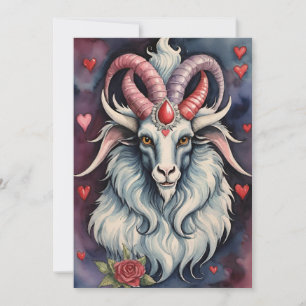 Cartes Pour Fêtes Annuelles Baphomet Gothique Saint-Valentin Tous les Royaumes