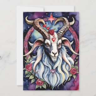 Cartes Pour Fêtes Annuelles Baphomet Gothique Saint-Valentin Tous Les Royaumes