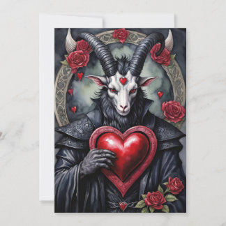 Cartes Pour Fêtes Annuelles Baphomet Saint-Valentin gothique Amour