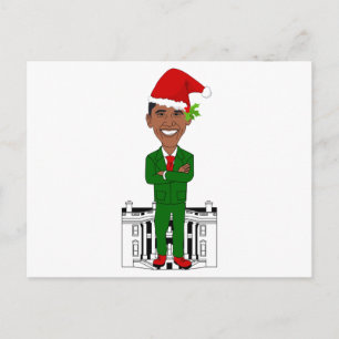 Cartes Pour Fêtes Annuelles barack obama santa claus