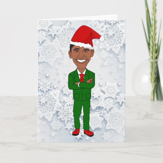 Cartes Pour Fêtes Annuelles barack obama santas (Devant)