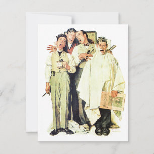 Cartes Pour Fêtes Annuelles Barbershop Quartet 1936 Norman Rockwell