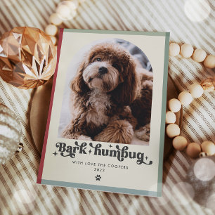 Cartes Pour Fêtes Annuelles Bark Humbug Chien photo Drôle Noël