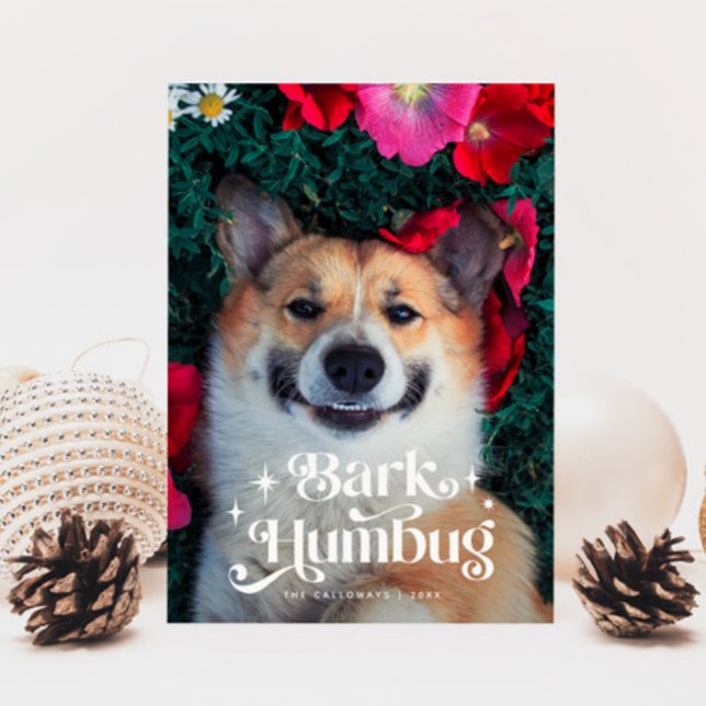 Cartes Pour Fêtes Annuelles BARK HUMBUG Drôle chien Noël (Créateur téléchargé)