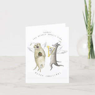 Cartes Pour Fêtes Annuelles BARK ! Les anges du héraut chantent... ho ho !