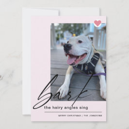 Cartes Pour Fêtes Annuelles Bark moderne Les angles poilus chantent Chien