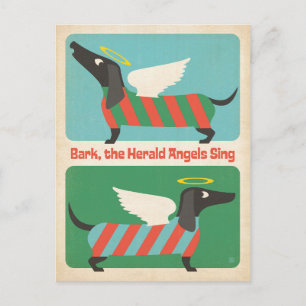 Cartes Pour Fêtes Annuelles Bark the Herald Angels