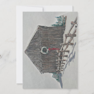 Cartes Pour Fêtes Annuelles Barn d'hiver