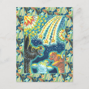 Cartes Pour Fêtes Annuelles BARNYARD FARM ANIMALS LE 4 JUILLET Drôle Mignonne