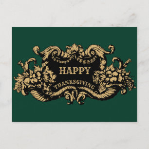 Cartes Pour Fêtes Annuelles Baroque Rococo Cornucopia Fruit Cartouche