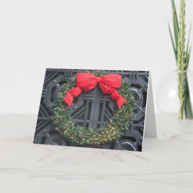Cartes Pour Fêtes Annuelles barrière de noël sur porte de fer (Devant)