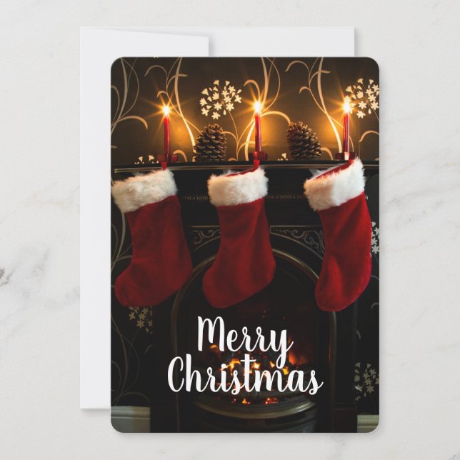 Cartes Pour Fêtes Annuelles Bas Accroché sur la cheminée (Devant)