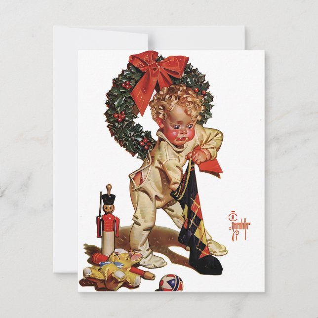 Cartes Pour Fêtes Annuelles Bas-de-Noël de Leyendecker (Devant)