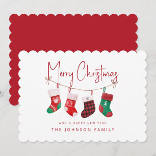 Cartes Pour Fêtes Annuelles Bas de Noël joyeux