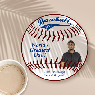 Cartes Pour Fêtes Annuelles Baseball MVP personnalisable pour la fête des père