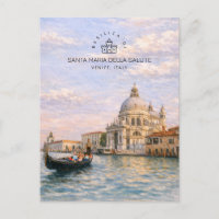 Basilique de Venise Salute Aquarelle Dômes Iconiqu