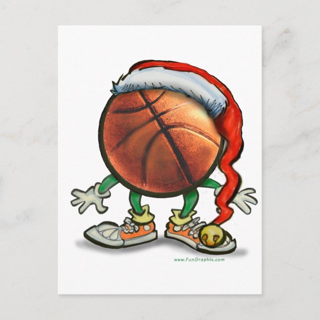 Cartes Pour Fêtes Annuelles Basket-ball (Devant)
