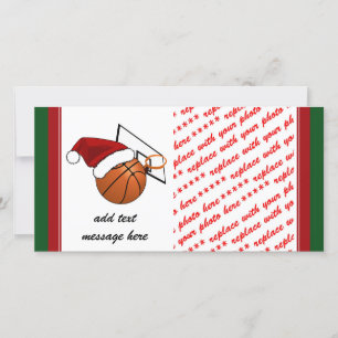 Cartes Pour Fêtes Annuelles Basket-ball et cerceau de Noël