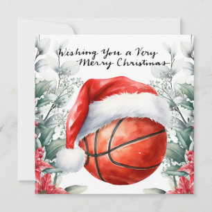 Cartes Pour Fêtes Annuelles Basket-ball sur le thème de Noël