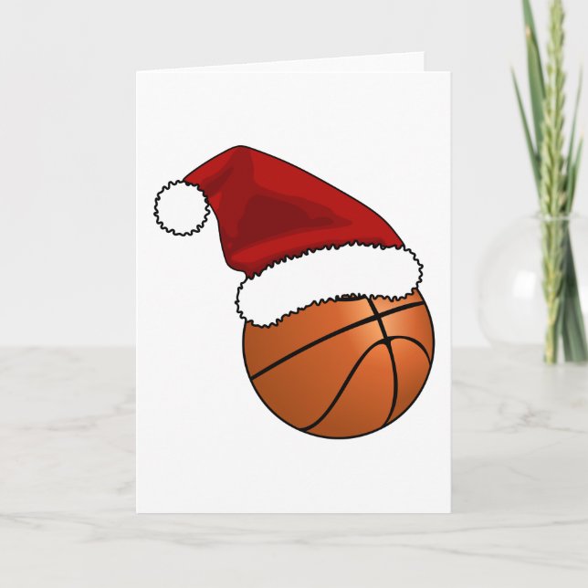 Cartes Pour Fêtes Annuelles Basket de Noël (Devant)