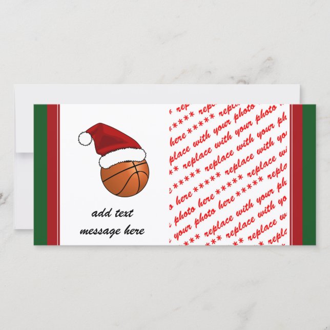 Cartes Pour Fêtes Annuelles Basket de Noël (Devant)