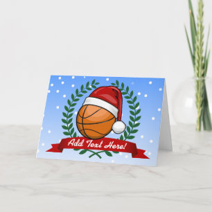 Cartes Pour Fêtes Annuelles Basket de style Noël