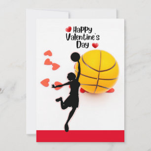 Cartes Pour Fêtes Annuelles Basketball pour la Saint-Valentin avec amour   