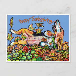 Cartes Pour Fêtes Annuelles Basset de bon thanksgiving de GGBR
