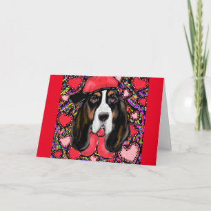 Cartes Pour Fêtes Annuelles Basset Hound