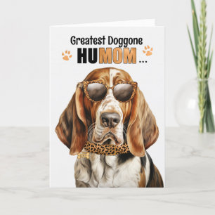 Cartes Pour Fêtes Annuelles Basset Hound Dog Greatest HuMOM Fête des Mères
