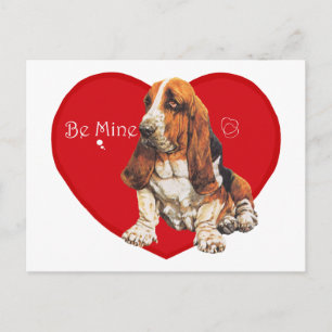 Cartes Pour Fêtes Annuelles Basset Hound Valentine