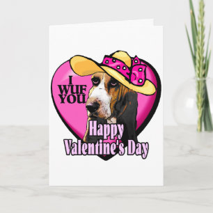 Cartes Pour Fêtes Annuelles Basset Hound Valentines Jour Cadeaux