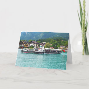 Cartes Pour Fêtes Annuelles Bateau à vapeur à pédales