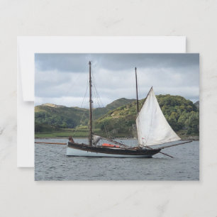 Cartes Pour Fêtes Annuelles Bateau à voile à Loch Crinan, Ecosse