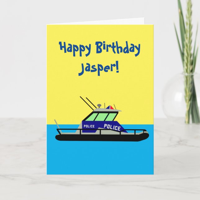 Cartes Pour Fêtes Annuelles Bateau de patrouille (Devant)