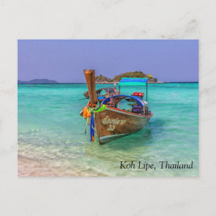 Cartes Pour Fêtes Annuelles Bateau longue queue Koh Lipe, Thaïlande
