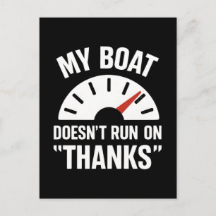 Cartes Pour Fêtes Annuelles Bateau ne fonctionne pas Merci Funny Boat Capitain