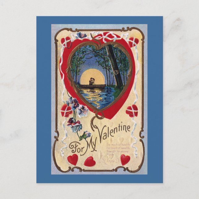 Cartes Pour Fêtes Annuelles Bateau par Moonlight Vintage Valentine (Devant)