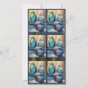Cartes Pour Fêtes Annuelles Bateaux vintages Art acrylique